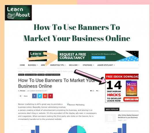 How To Use Banners To Market Your Business Online
