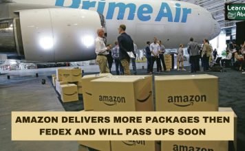 Amazon delivers more packages then FedEx and will pass UPS soon